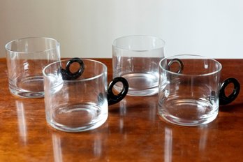 Handmade Frosted Glass Handle Glass Cups