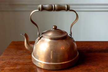 Mid-Century Copper Tea Pot Made In Portugal