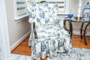 French Country Style Floral Tufted Chair