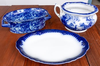 Mixed Flow Blue China Porcelain Dinnerware