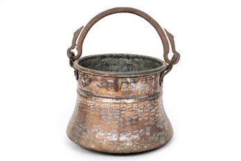 Antique Hammered Copper Couldron