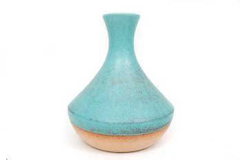 Turquoise Two-tone Glazed Pottery Vase