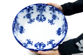 Decorative Flow Blue Porcelain Bowl