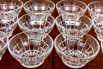 Set Of Twelve Heisey Victorian Clear Glass Dessert Bowls