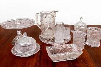 Set Of EAPG Beatty-Brady Glass Festoon Garland (Circa 1898 - 1899)