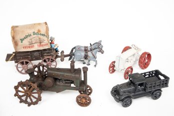 Four Cast Iron Farm Toys