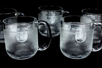 Vintage Krouvi, By Arabia Crystal, Designed By Oiva Toikka In 1973, 50cl Beer Mugs