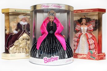 Happy Holidays Barbie 1996, 10th Anniversary 1997, 1998