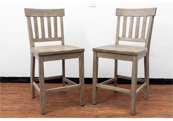 Pair Traditional Country Counter Stools