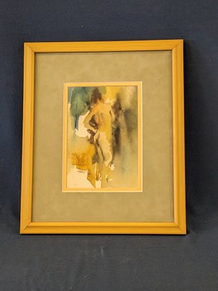 Al Narizzano 1973 Nude Woman Watercolor Painting
