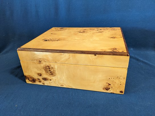 Burl Wood Lacquered Tizo Jewelry Box