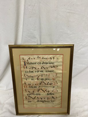 Medieval Antiphony Manuscript (Sheet Music)