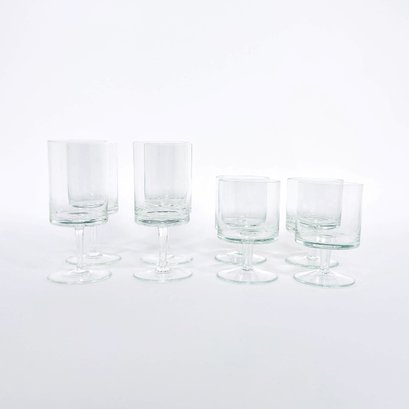 Modern Glass Wine Glasses - 8 Qty