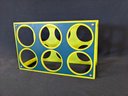 Vintage Mid Century Modern Bright Blue And Lime Green Wine Rack