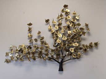 Metal Wall Art Tree With Beautiful Brass Leaves