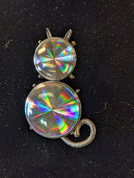 1961 Jewelarama Holographic Cat Pin