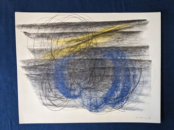 Hans Hartung Color Lithohgraph Signed In Plate