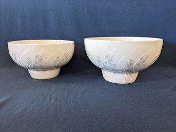 Pair Of Rosenthal Lotus 'Pergola' Nesting Bowls By Bjorn Winblad