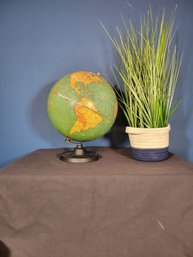 Cram's Universal Terrestrial Globe. This Is Model #105.  Metal Base. - - - - -- -- - - -- -- -- - Loc: S4