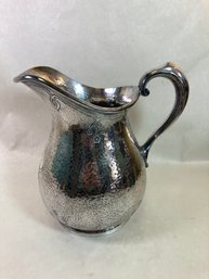 Vintage Reed & Barton Art Nouveau Hammered Silver Plated Water Pitcher