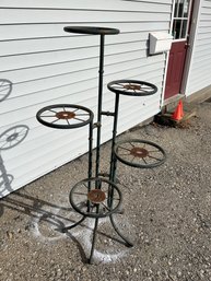 Vintage Painted Metal Plant Stand