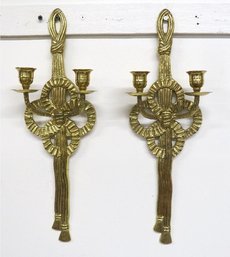 Brass Knotted Tassel Hanging Wall Sconces