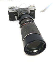 Ricoh Singlex TLS Camera With Vivitar Tele-Zoom 90~230mm 1:4.5 Lens & Vivitar VMC 55mm UV-HAZE