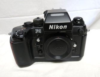 Nikon F-4 Camera Body With Multi-control Back MF-23 And DP-20 Viewfinder