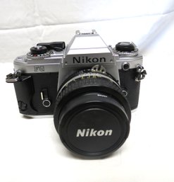Nikon FG Camera With Nikkor 50mm Lens And Quantaray Filter