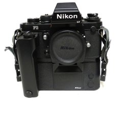Nikon F3 Camera Body With MD-4 Motor Drive And DE-3 Finder