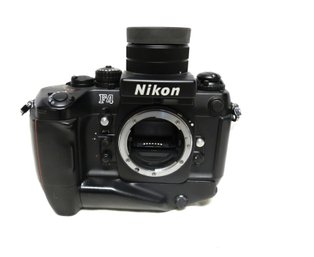 Nikon F4 Camera Body With Multi-function MF-22 And MB-21 Battery Handle