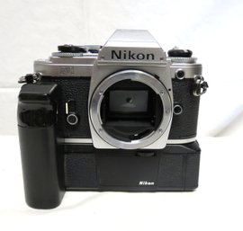 Nikon FG Camera Body With MD-14 Motor Drive (1 Of 2)
