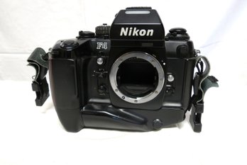 Nikon F4 Camera Body With MB-21 Battery Handle DP20 Viewfinder
