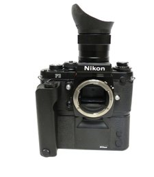 Nikon F3 Camera Body With MD4 Motor Drive And DW-4 Focus Finder