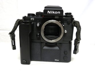 Nikon F3 Camera Body With MD-4 Motor Drive And DW-3 View Finder