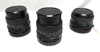3 Mamiya Camera Lens 2 55mm Lense And 1 80mm Sekor