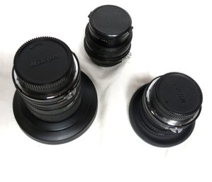 3 Vivitar  Camera Lens  19-35mm, 24mm Wide Angle And 28mm Close Focus