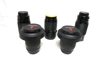Lot Of 5 Vivitar Series 1 Promaster Hoya Camera Lenses