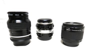 3 Nikon Camera Lenses Teleconverter Nikkor S Quantaray