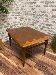 Vintage Lane Accent Table W/ Cleat Design Motif