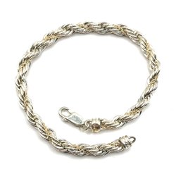 Beautiful Precious Precious 14K Gold And Sterling Silver Twisted Bracelet