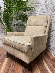 Paul McCobb Style High Back Mid Century Lounge Chair W/ Custom Upholstery