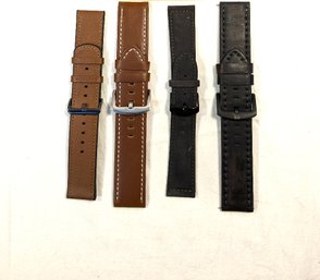 Lot Of 4 Leather Watch Bands
