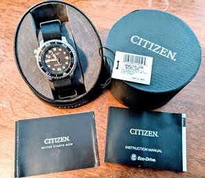 Citizen Eco Drive Divers 200m Calendar Watch With Original Box