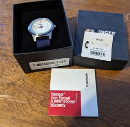 Wenger Swiss Water Resistant Calendar Watch With Original Box