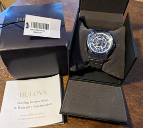 Bulova Automatic Stainless Steel Water Resistant Watch With Original Box