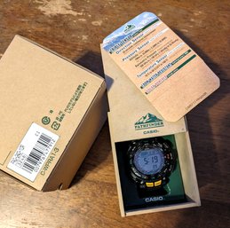 Casio Protrek Pathfinder Tough Solar Triple Sensor Watch With Original Box