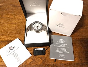 RARE Orient Mako II USA Sapphire White Dial Watch Original Box