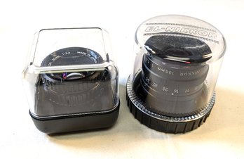 2 Nikon El-Nikkor Enlarging Camera Lenses 135mm And 80mm