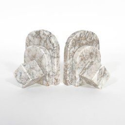 Marble Bookends - A Pair